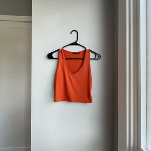 SHEIN Orange Crop Top Size: S
